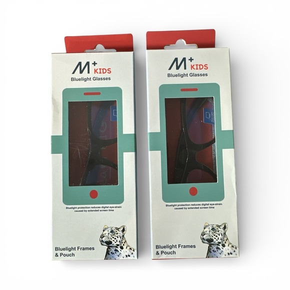 M+ Kids Other - M+ Kids Bluelight Glasses Jay Grey Crystal 45-18-125 2-Pack Eye Protection NIB